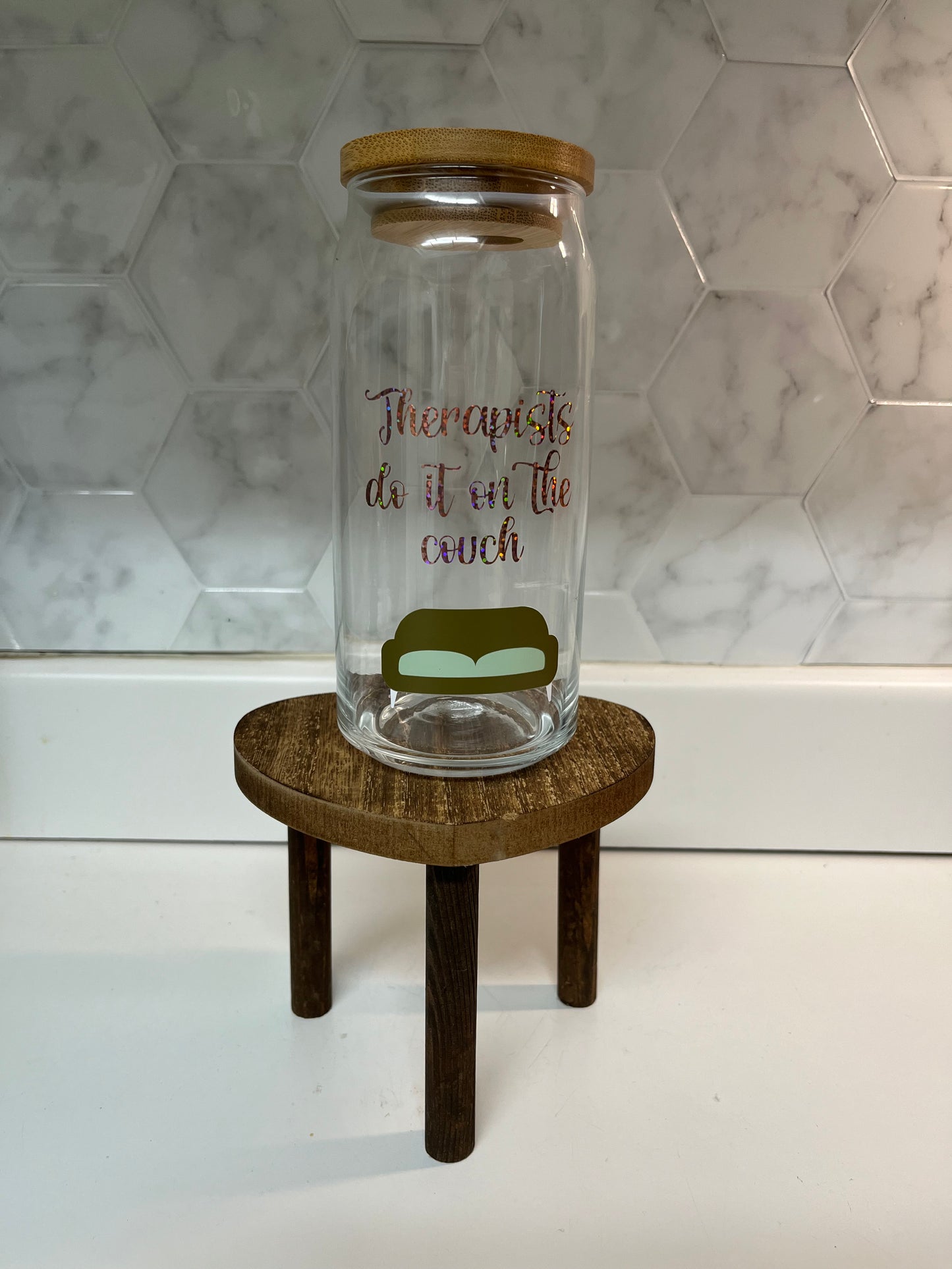 Therapist couch green